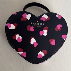 Kate Spade Black Heart Bag with Pink, White, and Red Accents-new with tags